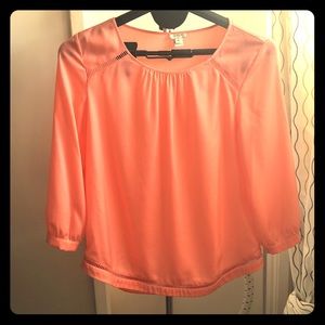J. Crew peachy flowy blousey shirt top Sz. M